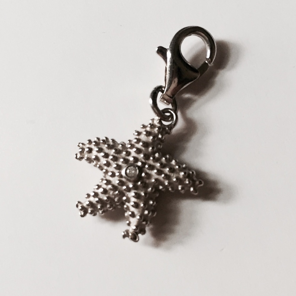 HDia Star Starfish Charm Sterling Silver Diamond